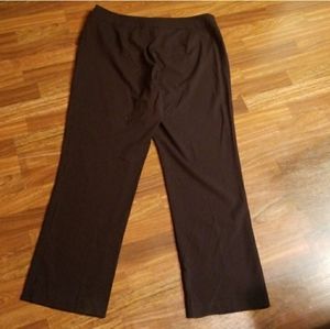 Ashley Stewart Black w Pink Pinstripe Trousers